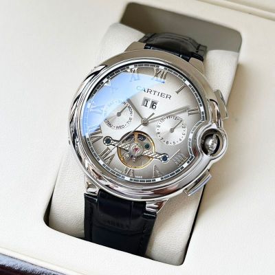 Cartier Automatic Mechanical Movement 316L Steel 44*12MM White Red Blue Watch